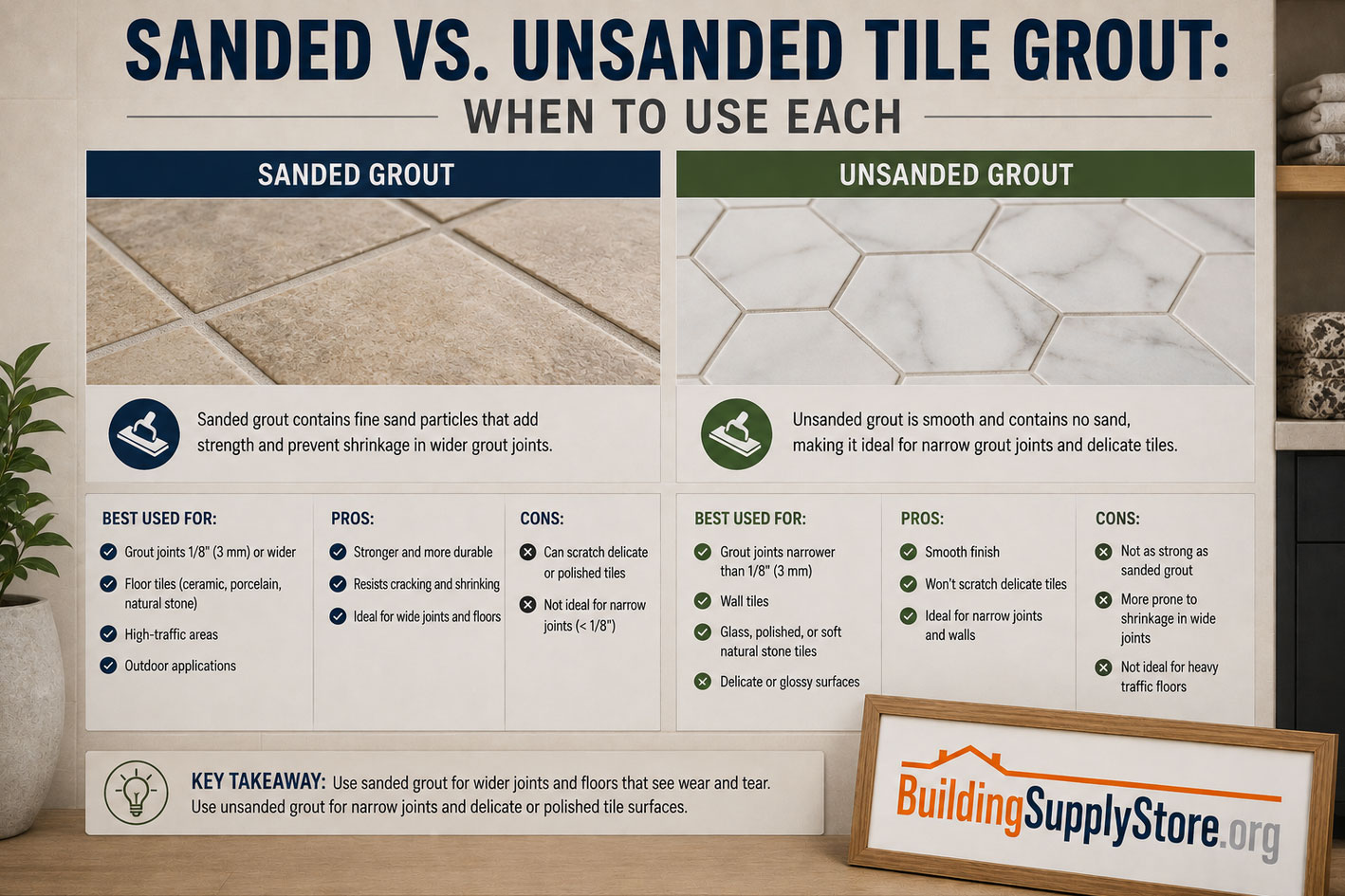 Sanded vs Unsanded Tile Grout