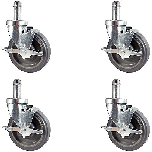 Caster Barn NEW 5" Caster set for Metro Wire Shelving Set of 4
