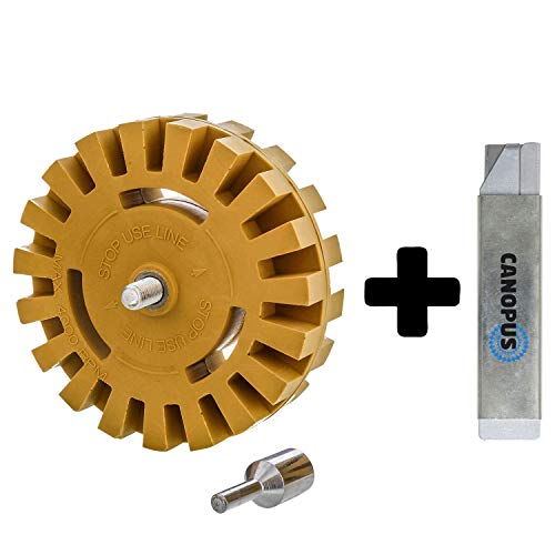 Decal Removal Eraser Wheel Tool Kit 4 inch Rubber Power Drill