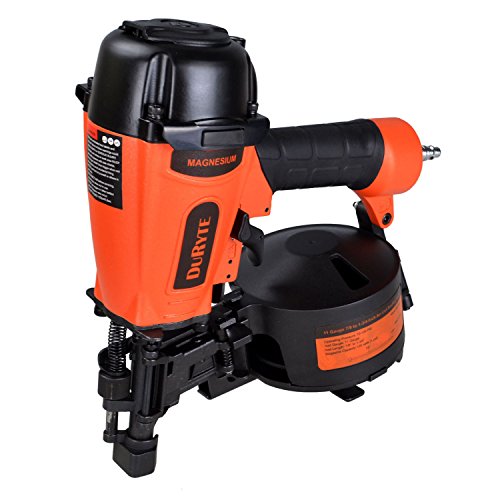 DuRyte Pro 11 Gauge 7/8 to 13/4Inch Air Coil Roofing Nailer with Magnesium Housing Building