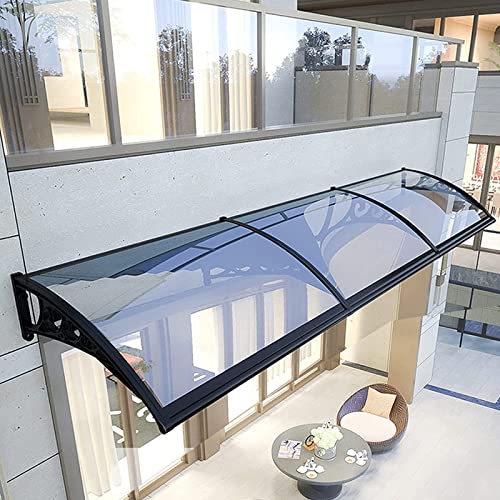Window Door Awning Canopy, UPF 50+ Polycarbonate Entry Door Outdoor Window Awning Exterior Front Door Overhang Awning