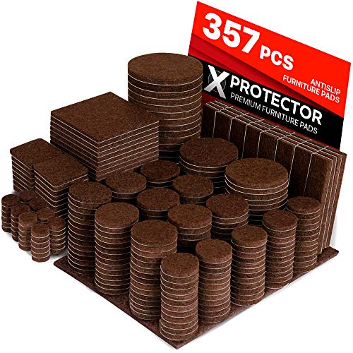 XPROTECTOR Premium HUGE PACK Felt Furniture Pads 357 pcs! HUGE