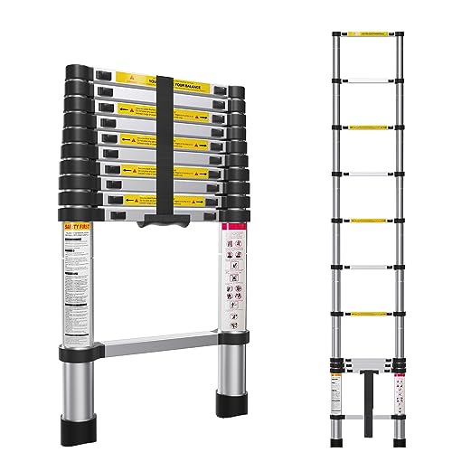 ZenAscend 12.5FT Telescoping Ladder MultiPurpose Aluminum Extension